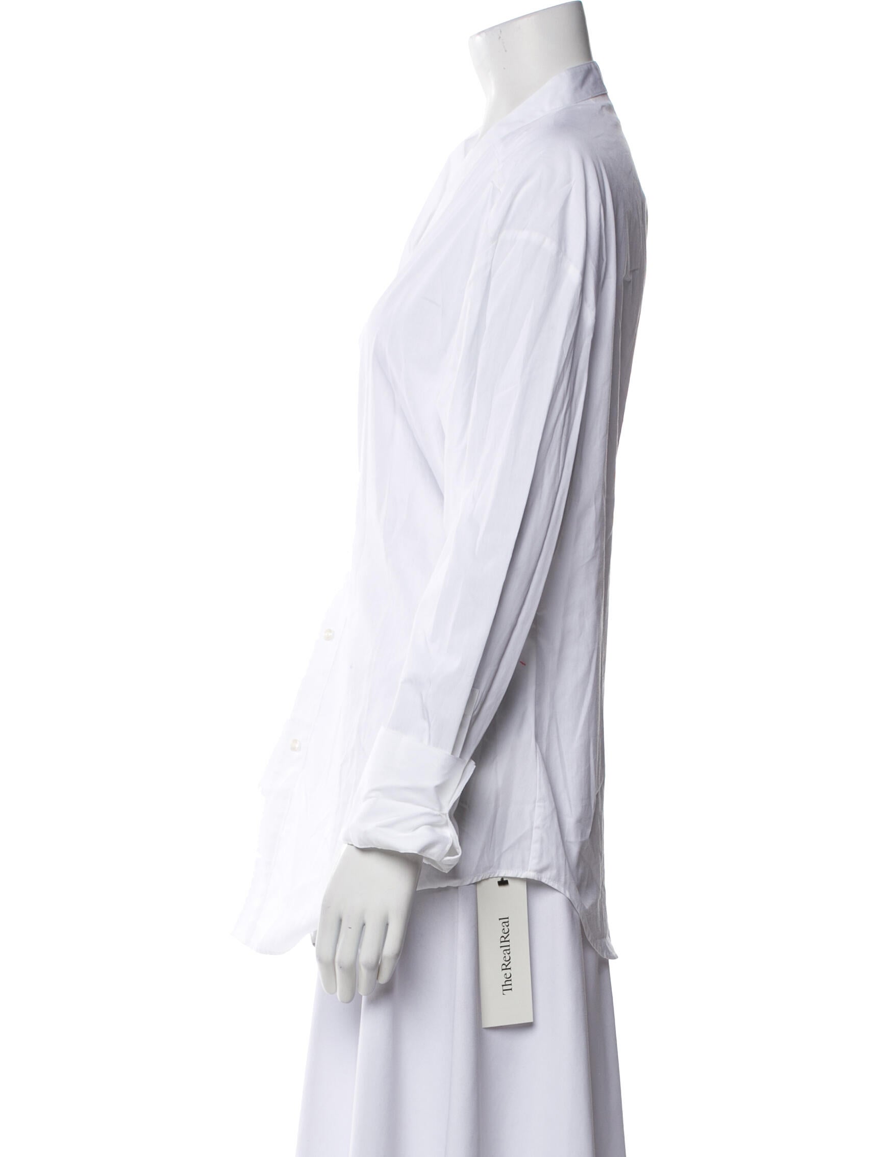 Róhe V-Neck Three-Quarter Sleeve Blouse