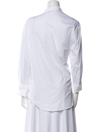 Róhe V-Neck Three-Quarter Sleeve Blouse