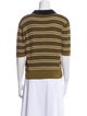 Róhe Striped Three-Quarter Sleeve Polo
