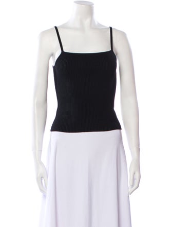 Róhe Square Neckline Sleeveless Crop Top
