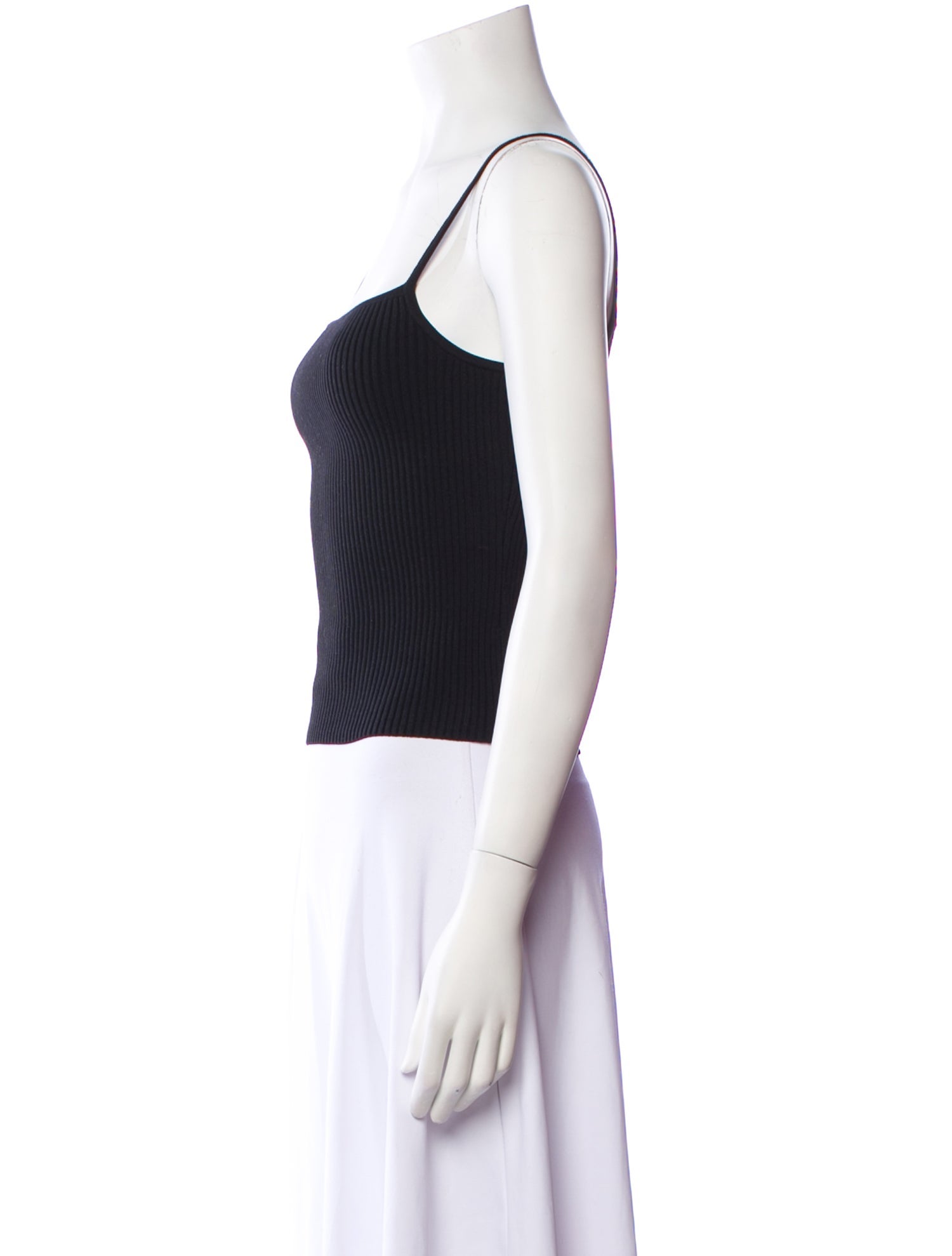Róhe Square Neckline Sleeveless Crop Top