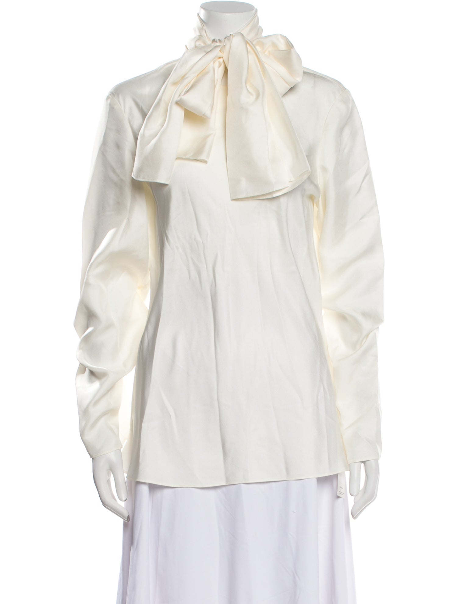 Róhe Silk Mock Neck Button-Up Top