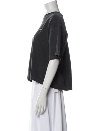 Róhe Crew Neck Short Sleeve Crop Top