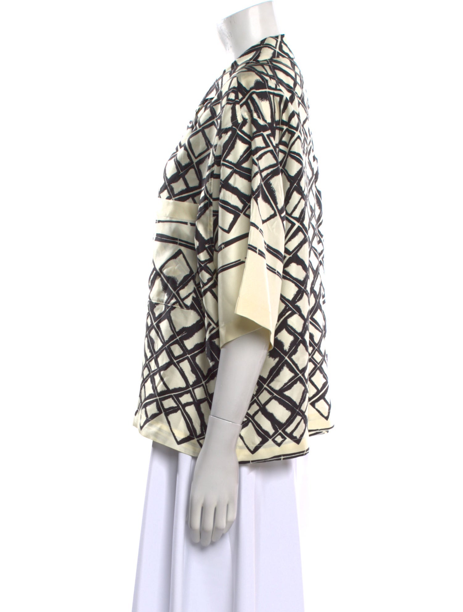 Róhe Silk Printed Button-Up Top