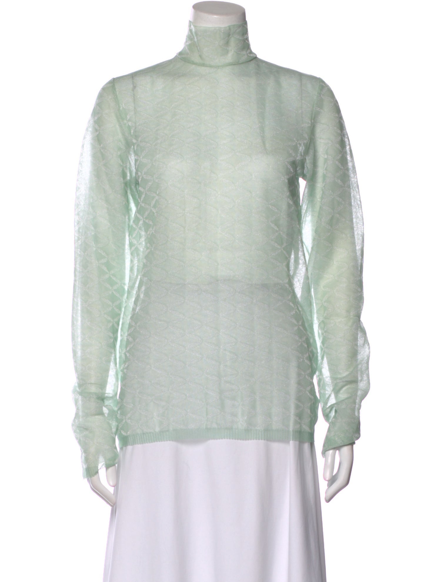 Róhe Patterned Turtleneck Top
