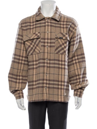 Represent Plaid Print Trucker Jacket
