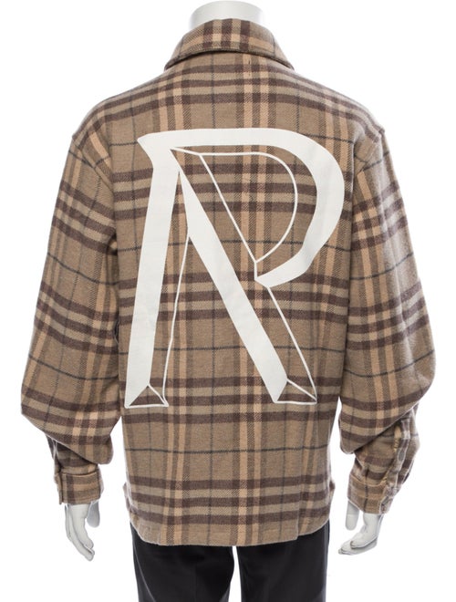 Represent Plaid Print Trucker Jacket