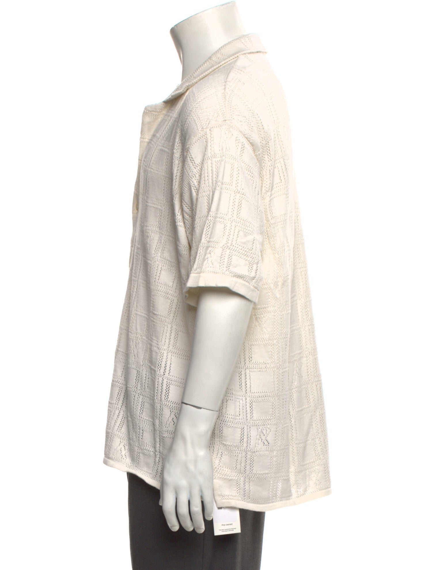 Represent Lace Pattern Three-Quarter Sleeve Shirt