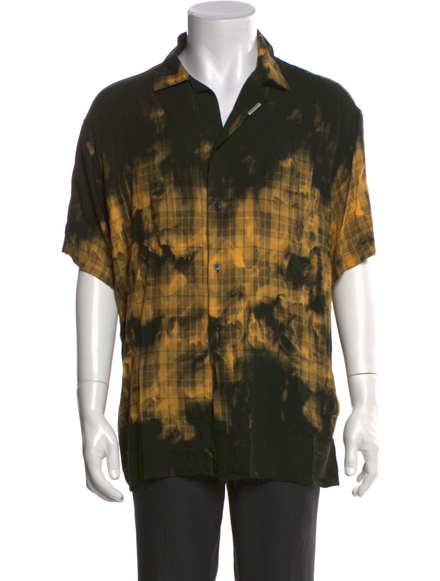 Represent Plaid Print Short Sleeve Shirt