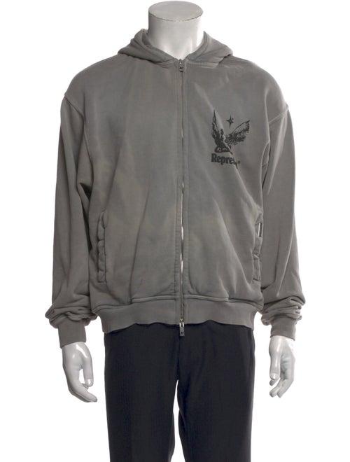 Represent Graphic Print Crew Neck Hoodie