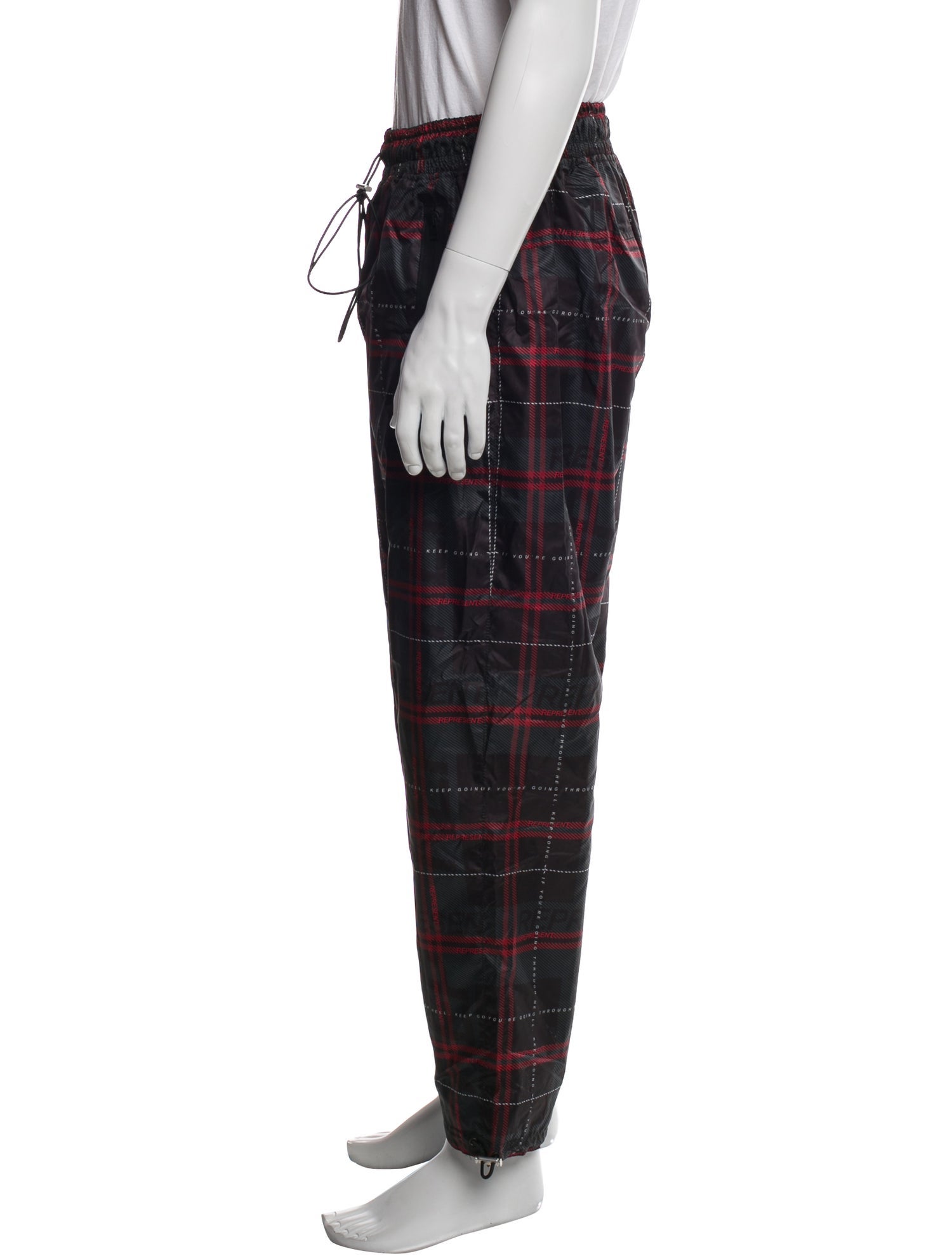 Represent Plaid Print Joggers w/ Tags