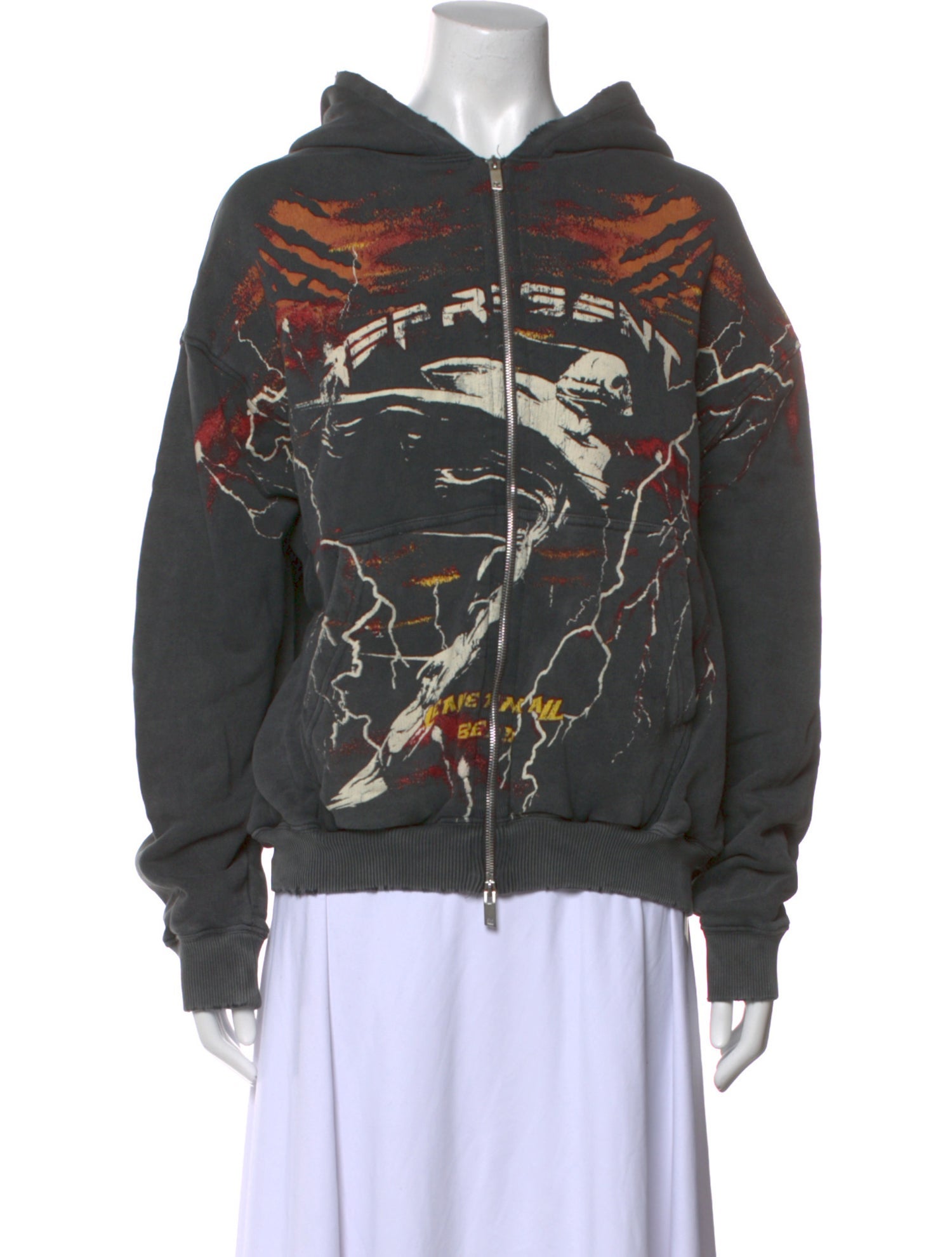 Represent Printed Mock Neck Sweatshirt