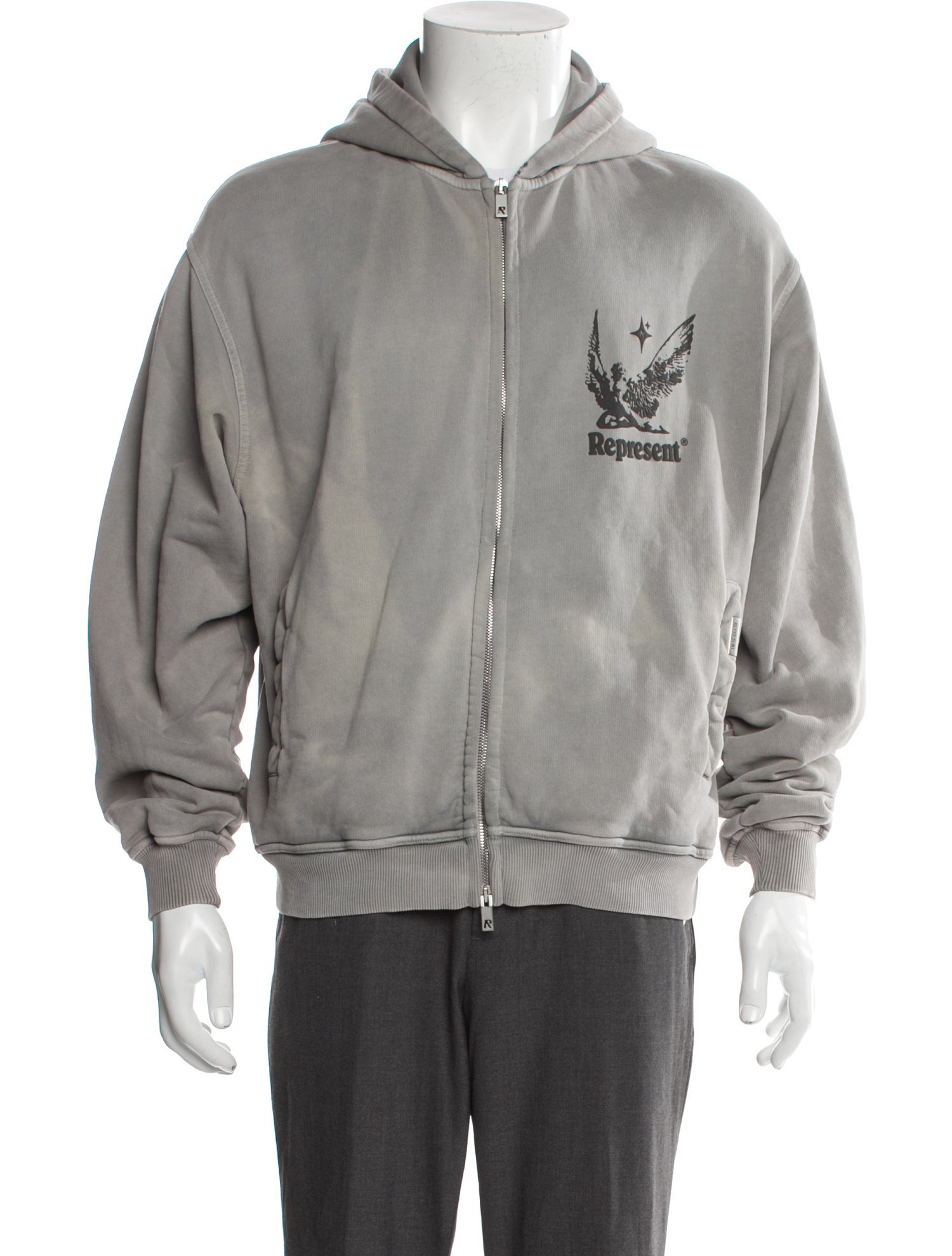 Represent Graphic Print Crew Neck Hoodie