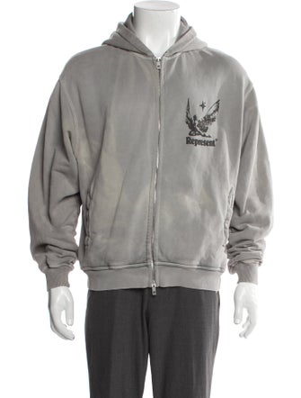 Represent Graphic Print Crew Neck Hoodie