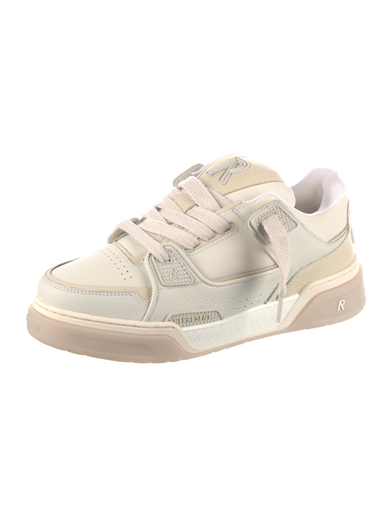 Represent Leather Colorblock Pattern Sneakers