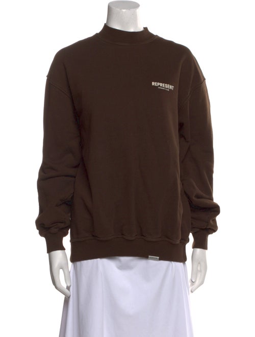 Represent Mock Neck Long Sleeve Sweatshirt