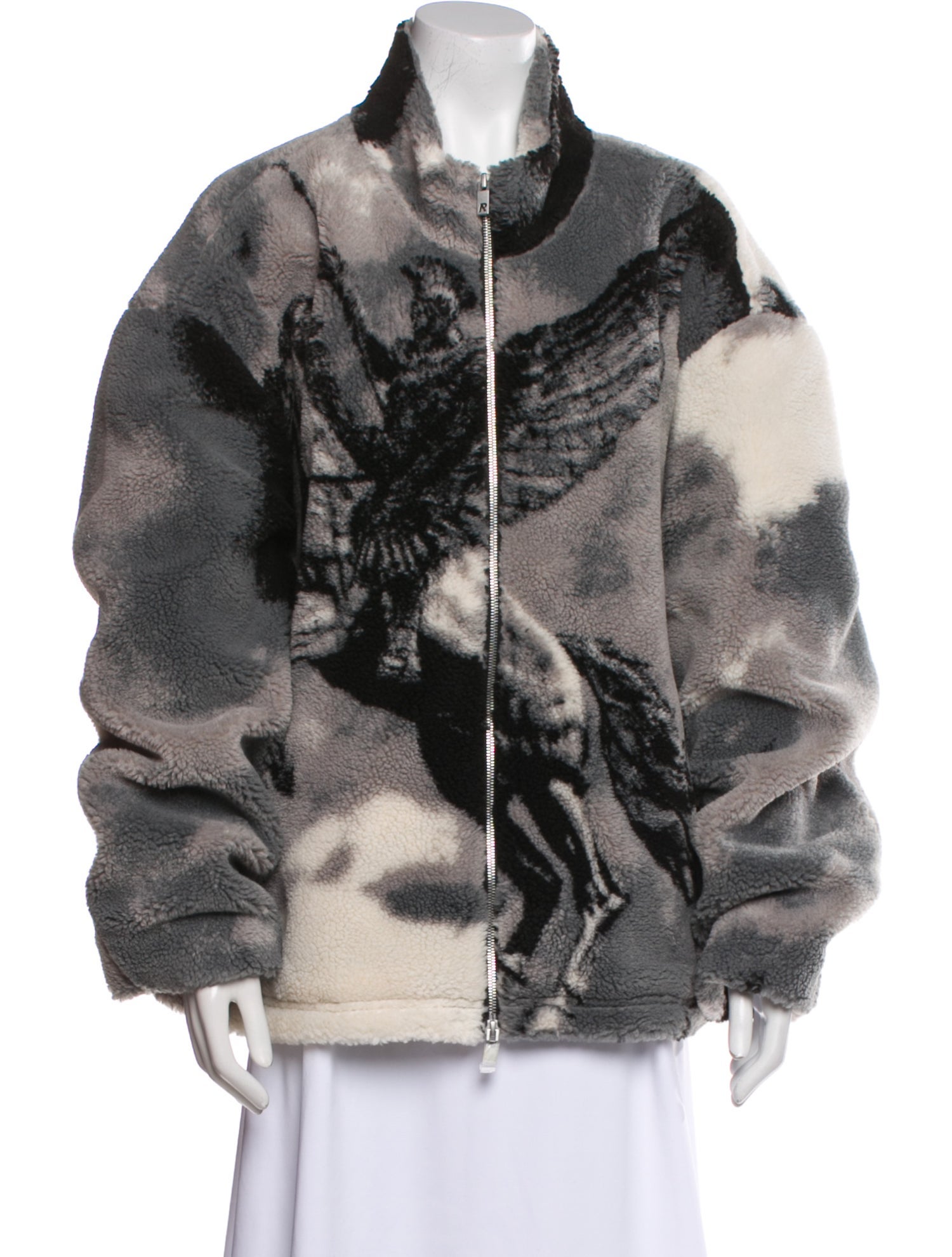 Represent Printed Faux Fur Jacket