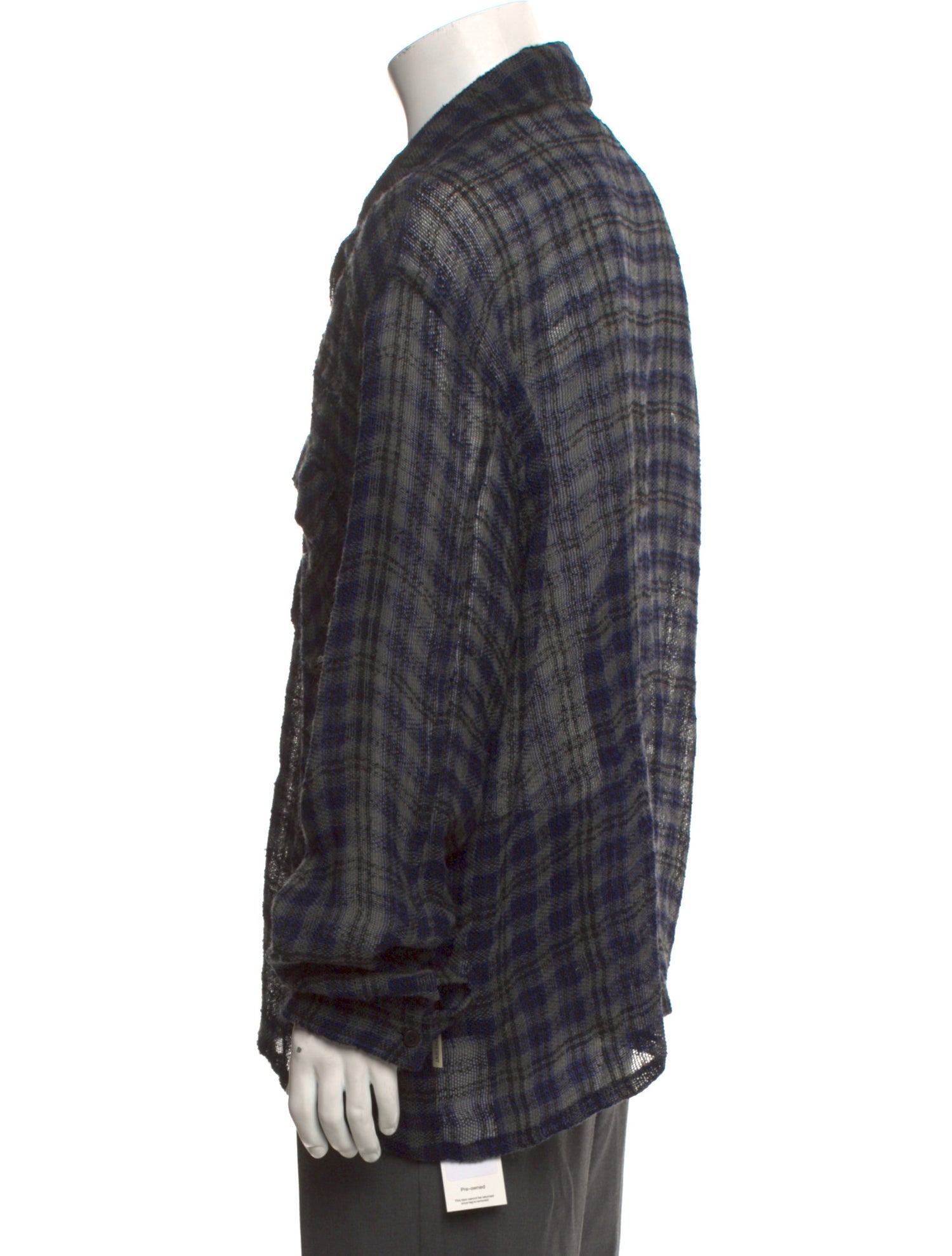 Represent Wool Plaid Print Shirt