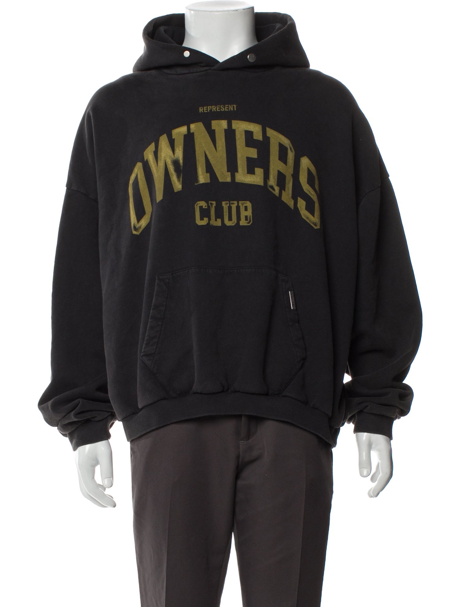 Represent Graphic Print V-Neck Hoodie