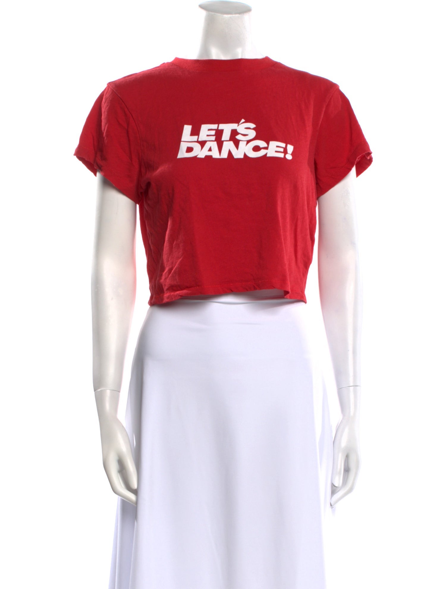 Réalisation Par x David Bowie Graphic Print Crew Neck Crop Top