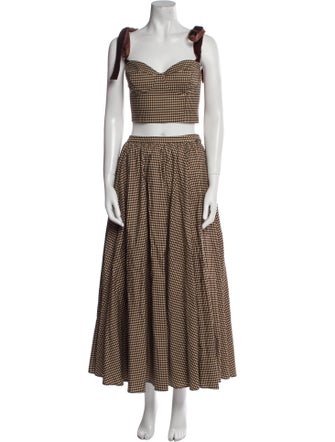 Reformation x Kacey Musgraves Plaid Print Skirt Set