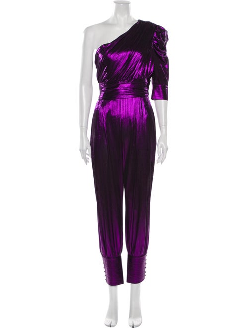 Retrofête One-Shoulder Jumpsuit w/ Tags Metallic