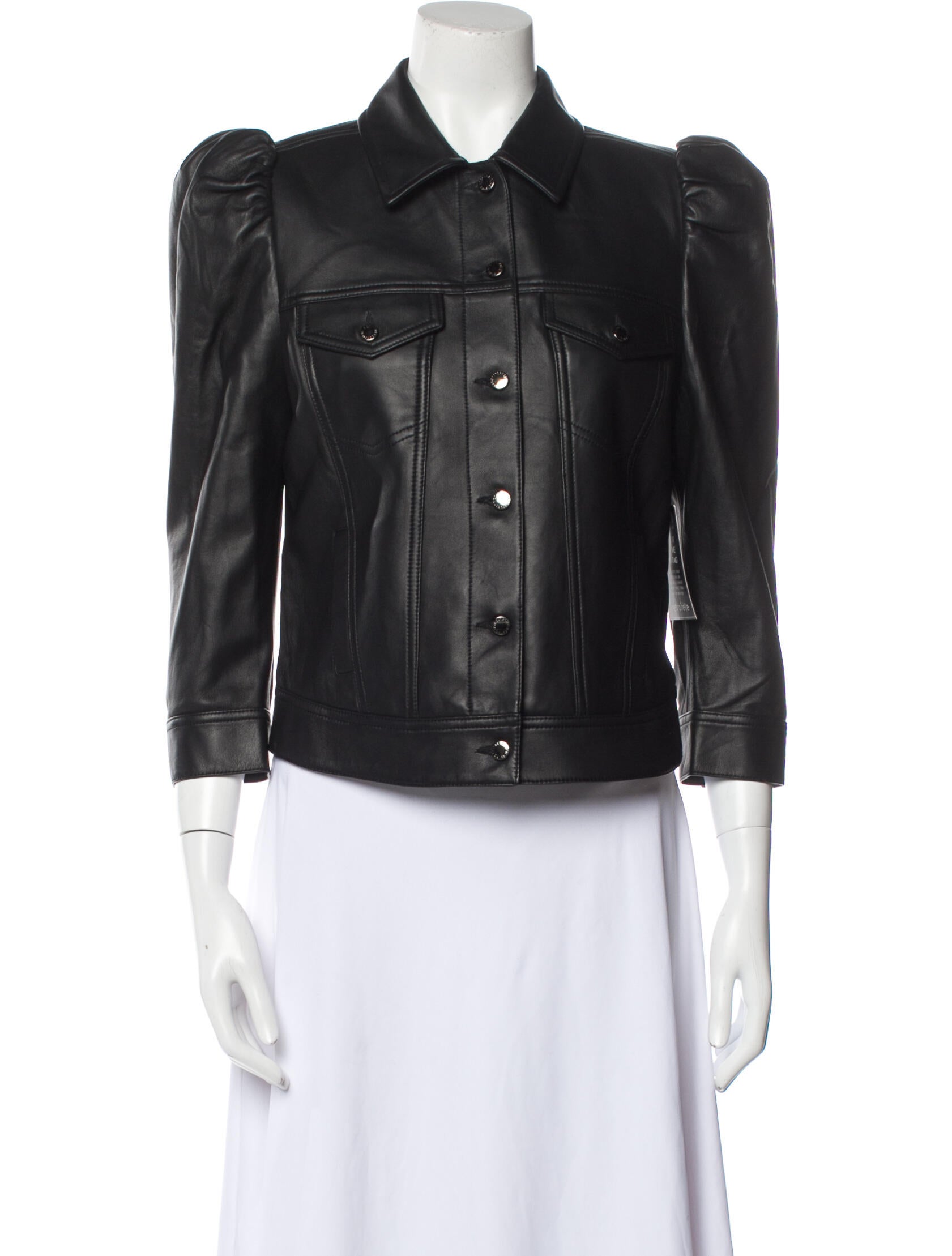 Classic Women's Lamb Leather Jacket with Regular Collar