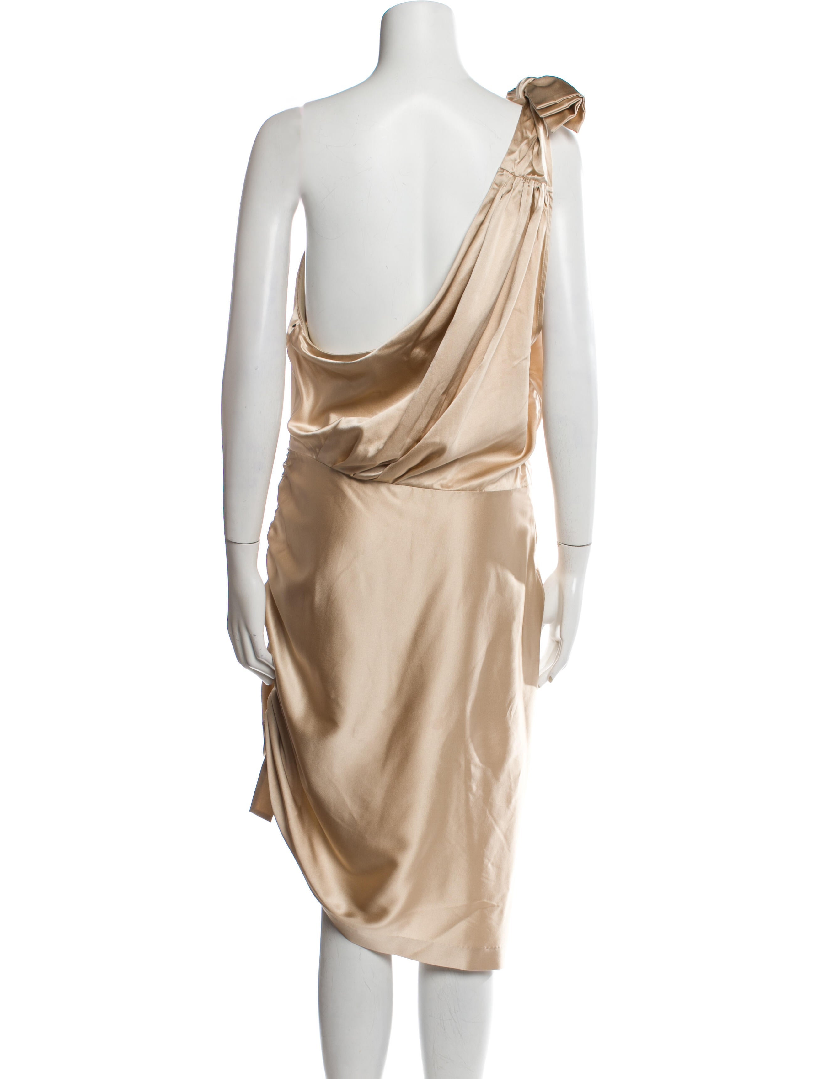 Retrofête One-Shoulder Midi Length Dress