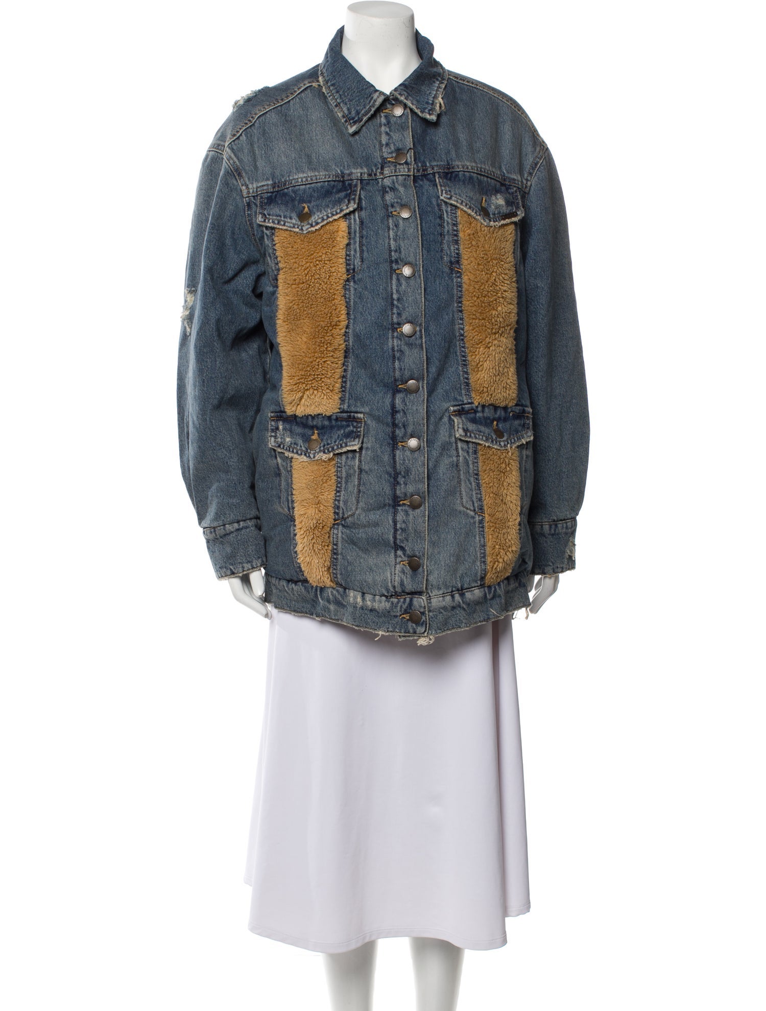 Retrofête Colorblock Pattern Coat