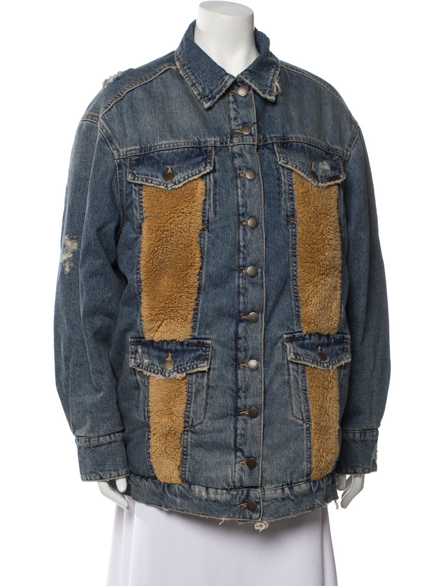 Retrofête Colorblock Pattern Coat