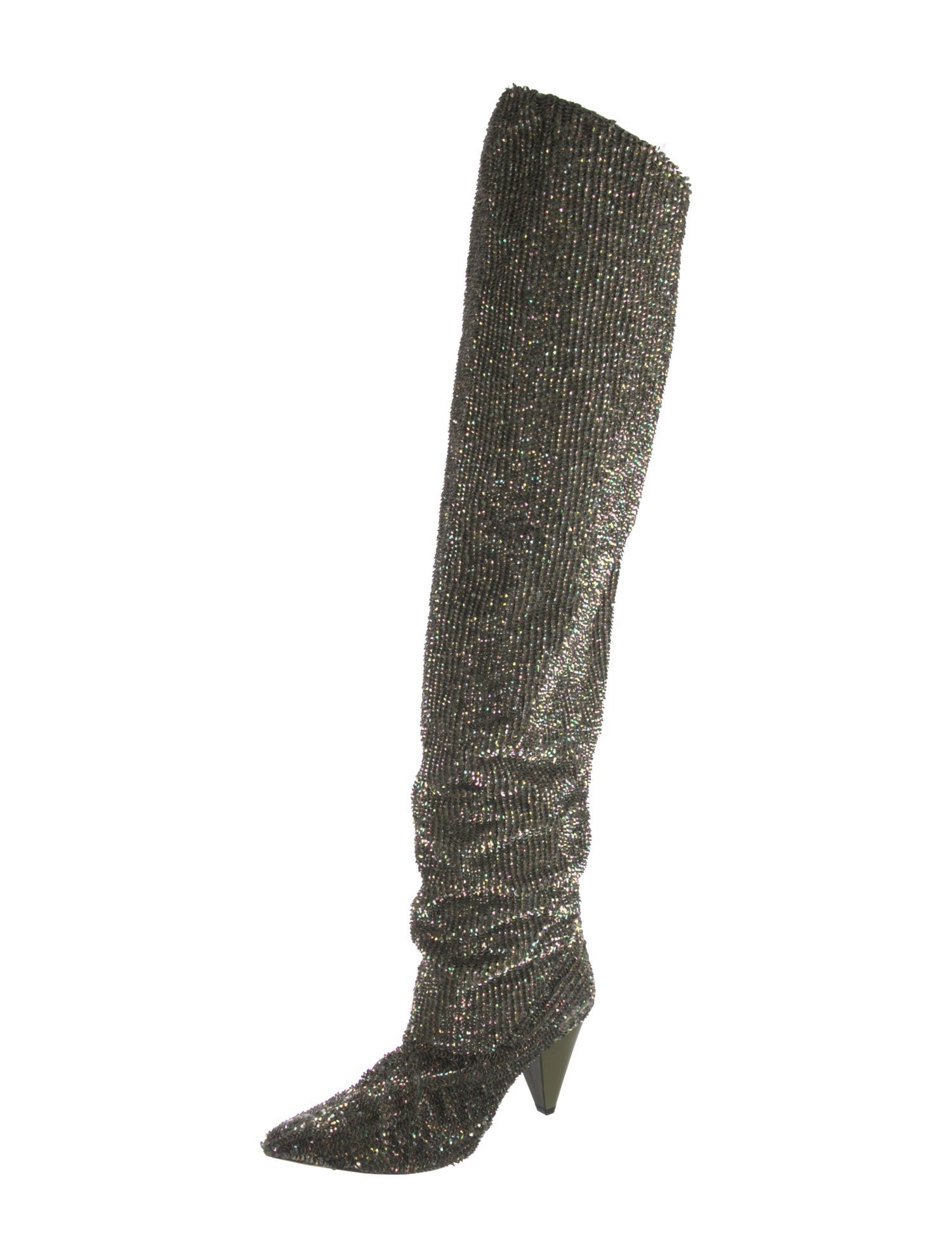 Retrofête Sequins Printed Sock Boots