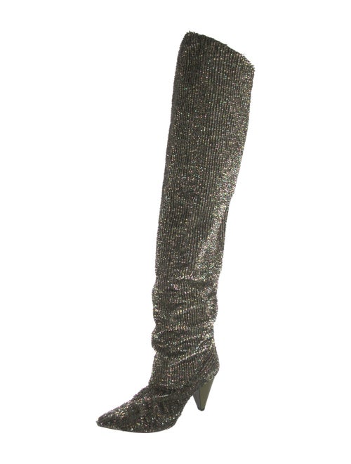 Retrofête Sequins Printed Sock Boots