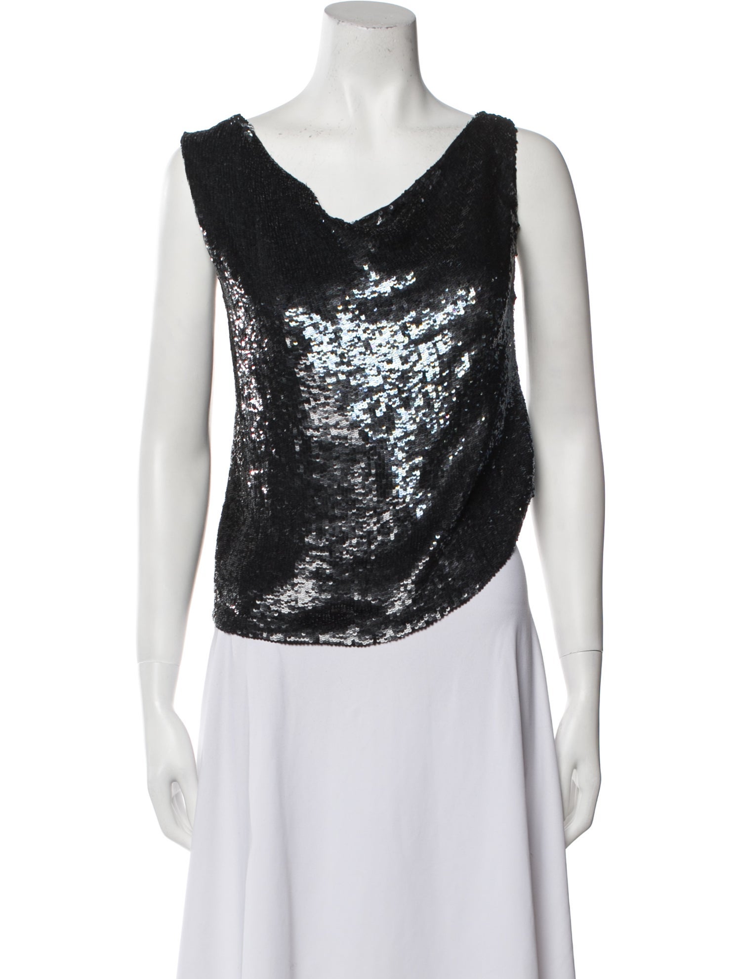 Retrofête Sequin Cowl Neck Top
