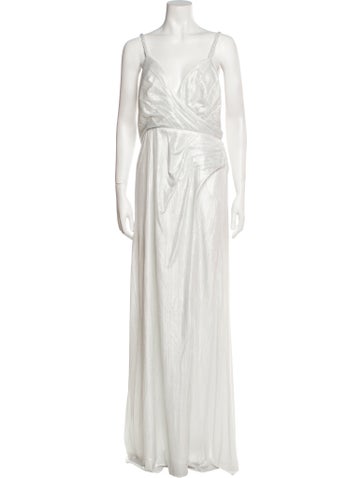 Retrofête Dresses Plunge Neckline Long Dress L