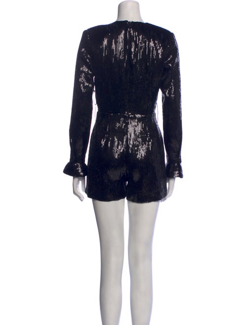 Retrofête Sequin Plunge Neckline Romper
