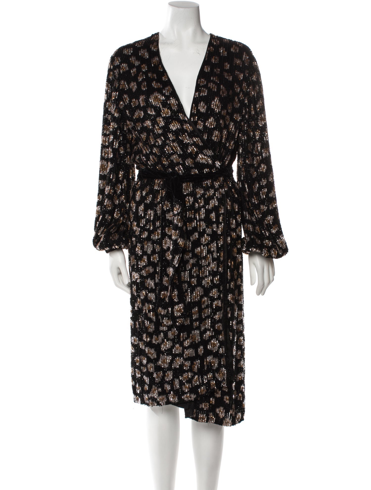 Retrofête Floral Print Midi Length Dress