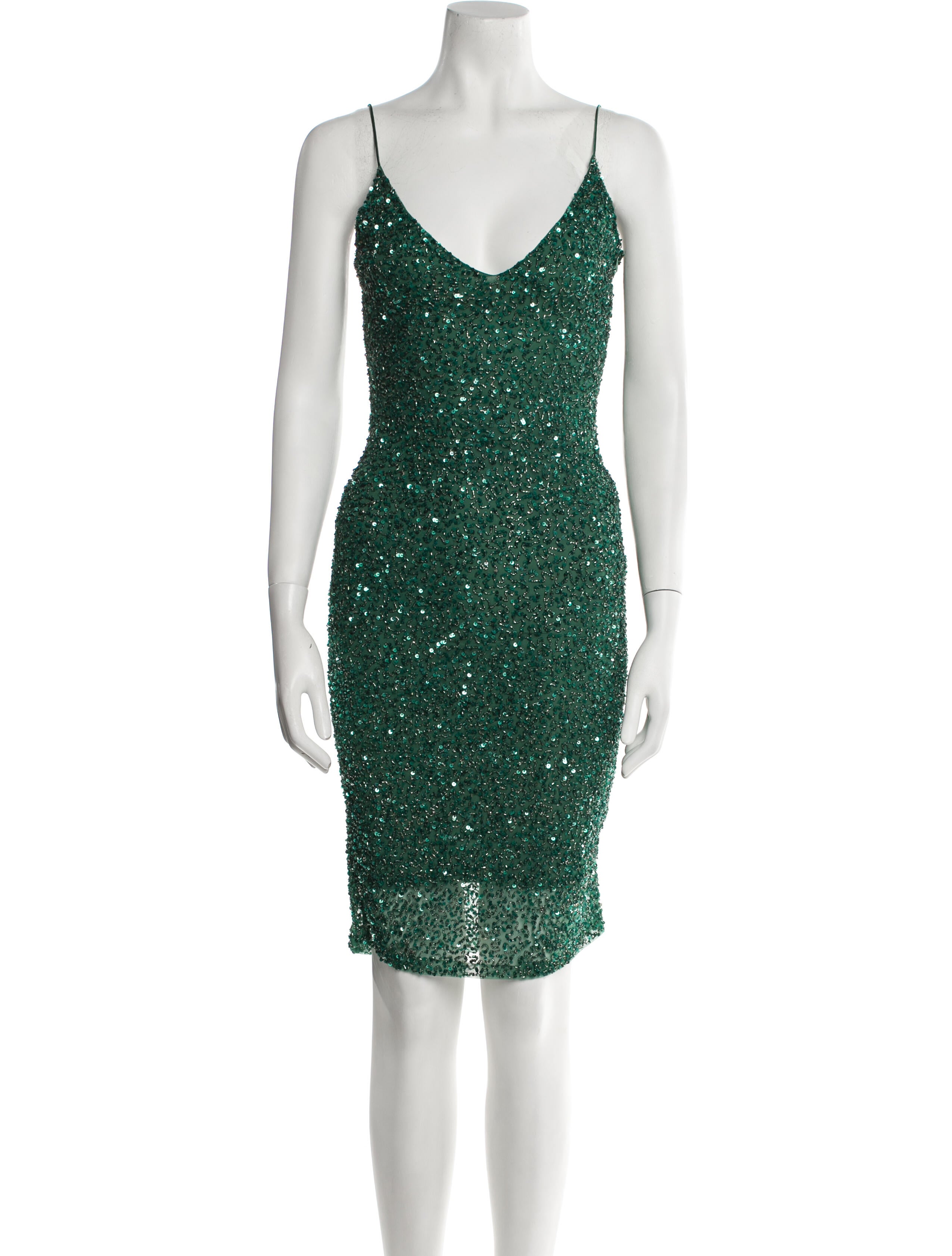 Retrofête V-Neck Knee-Length Dress