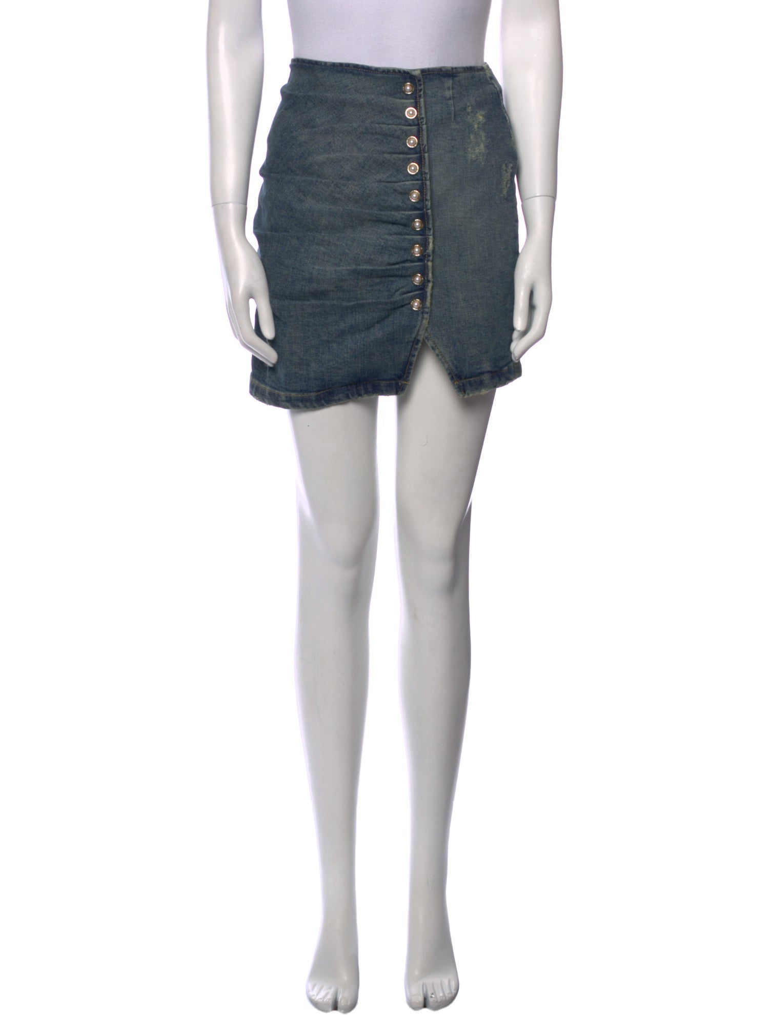 Retrofête Distressed Accents Mini Skirt