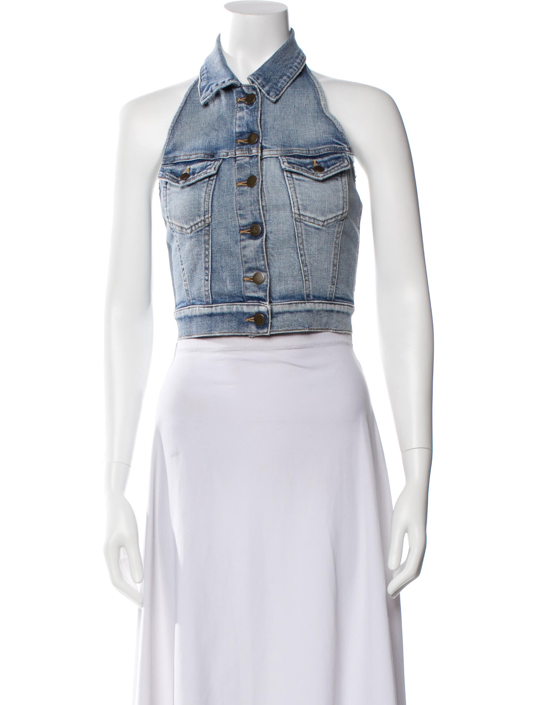 Retrofête Printed Halterneck Crop Top