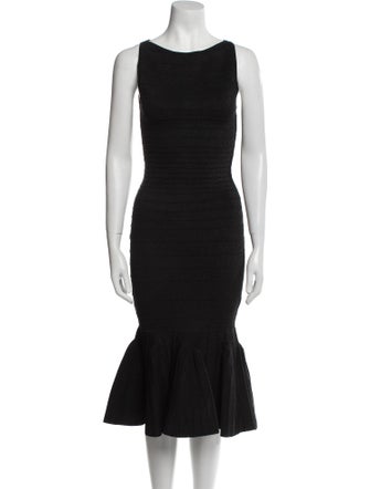 Retrofête Bateau Neckline Midi Length Dress