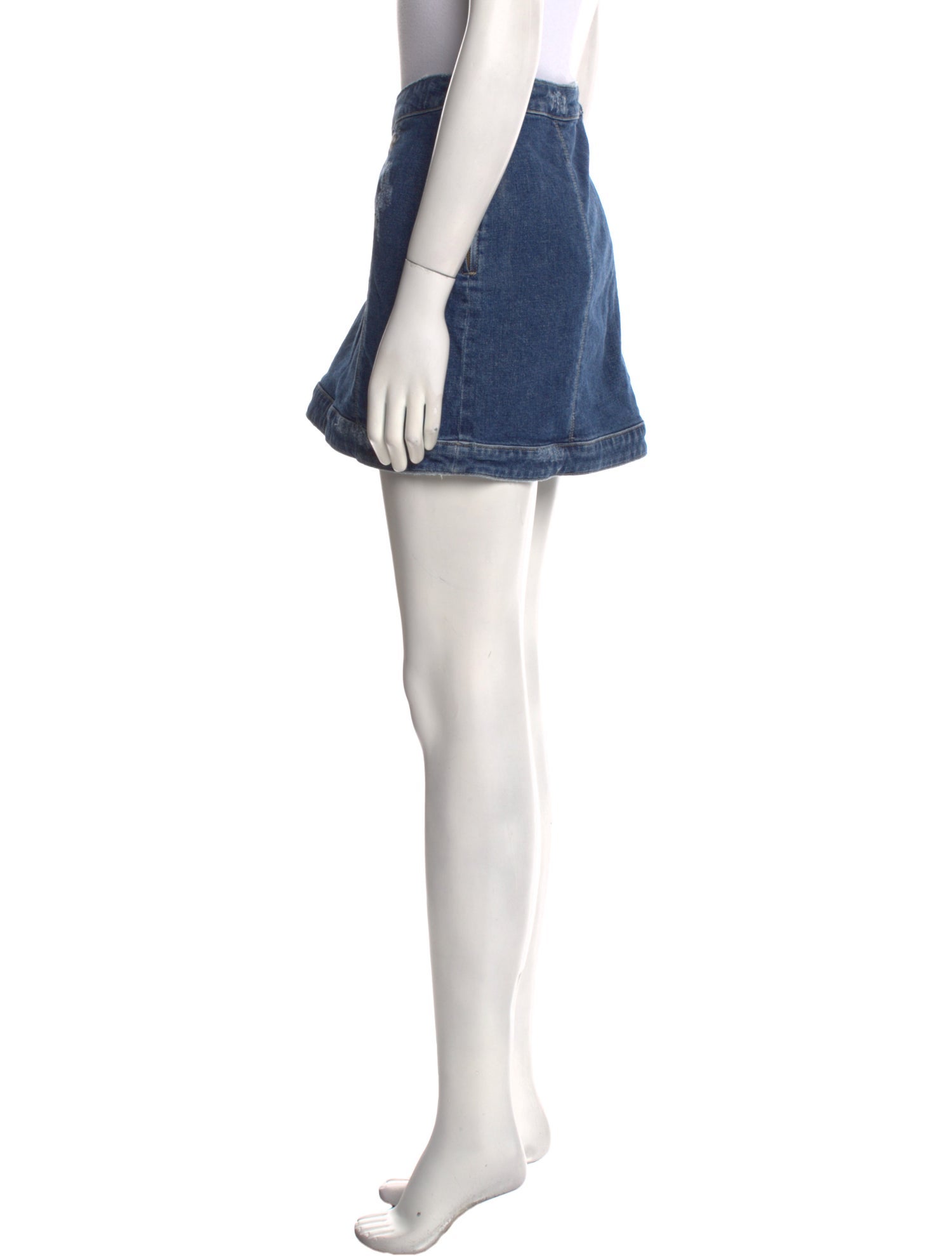 Retrofête Distressed Accents Mini Skirt