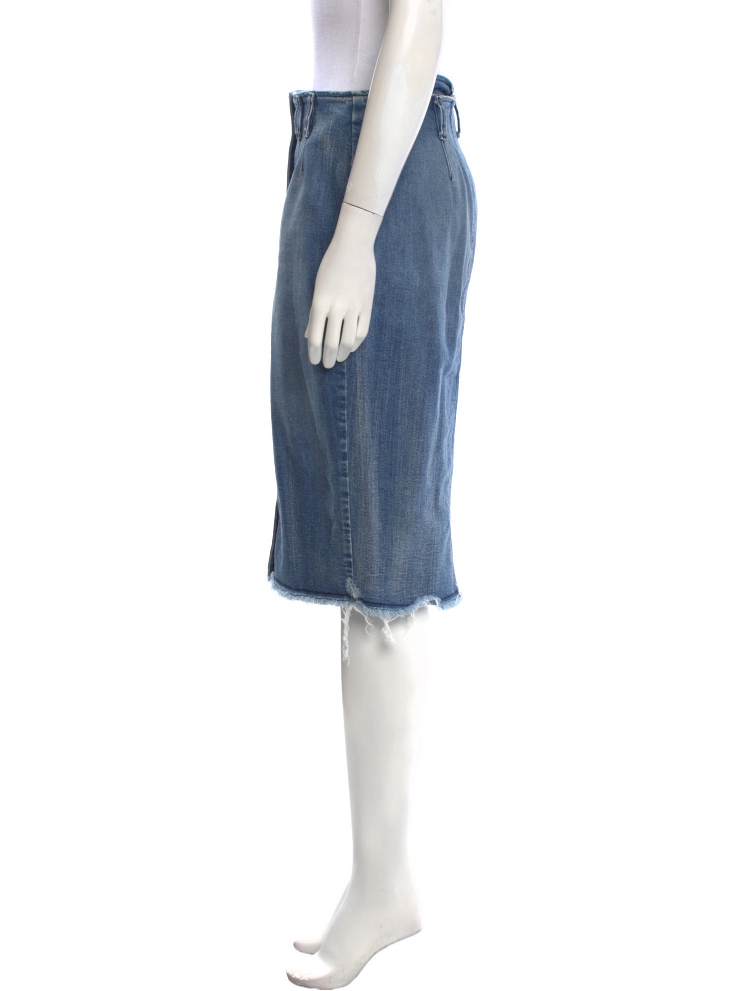 Retrofête Raw-Edge Trim Knee-Length Skirt