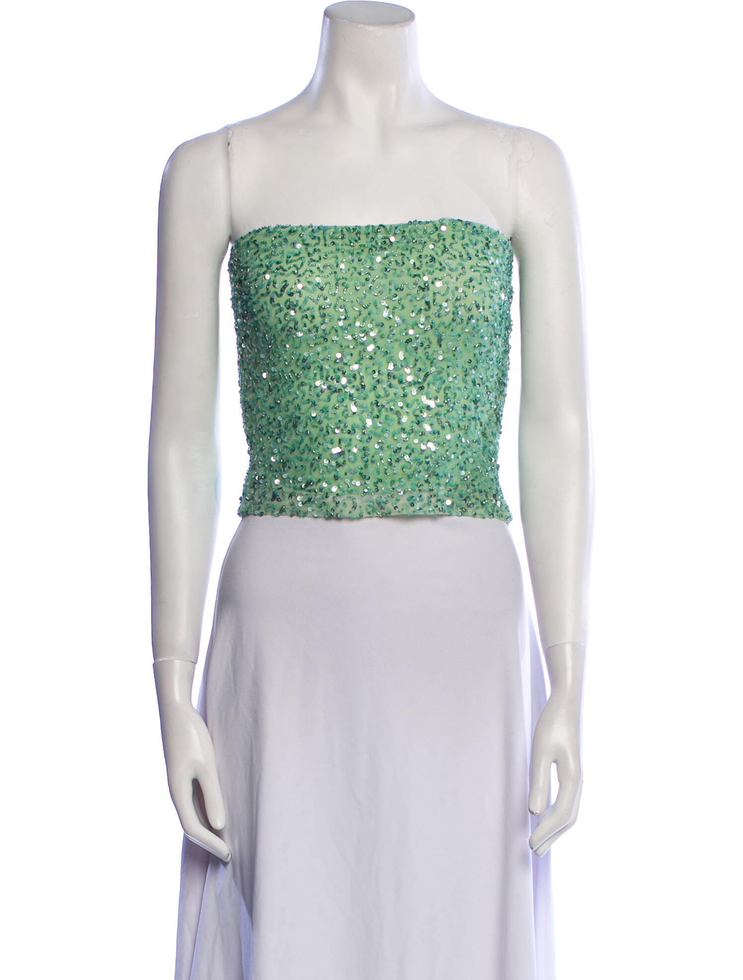 Retrofête Nylon Strapless Crop Top w/ Tags