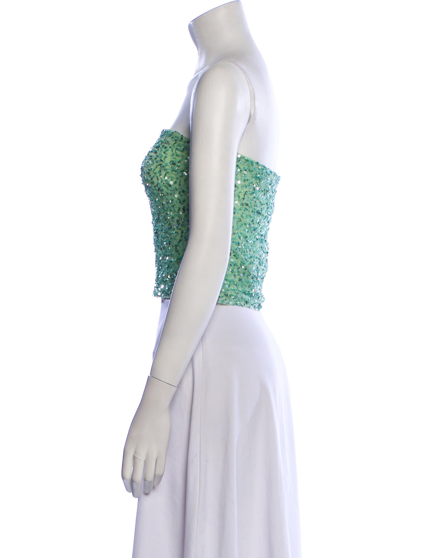 Retrofête Nylon Strapless Crop Top w/ Tags