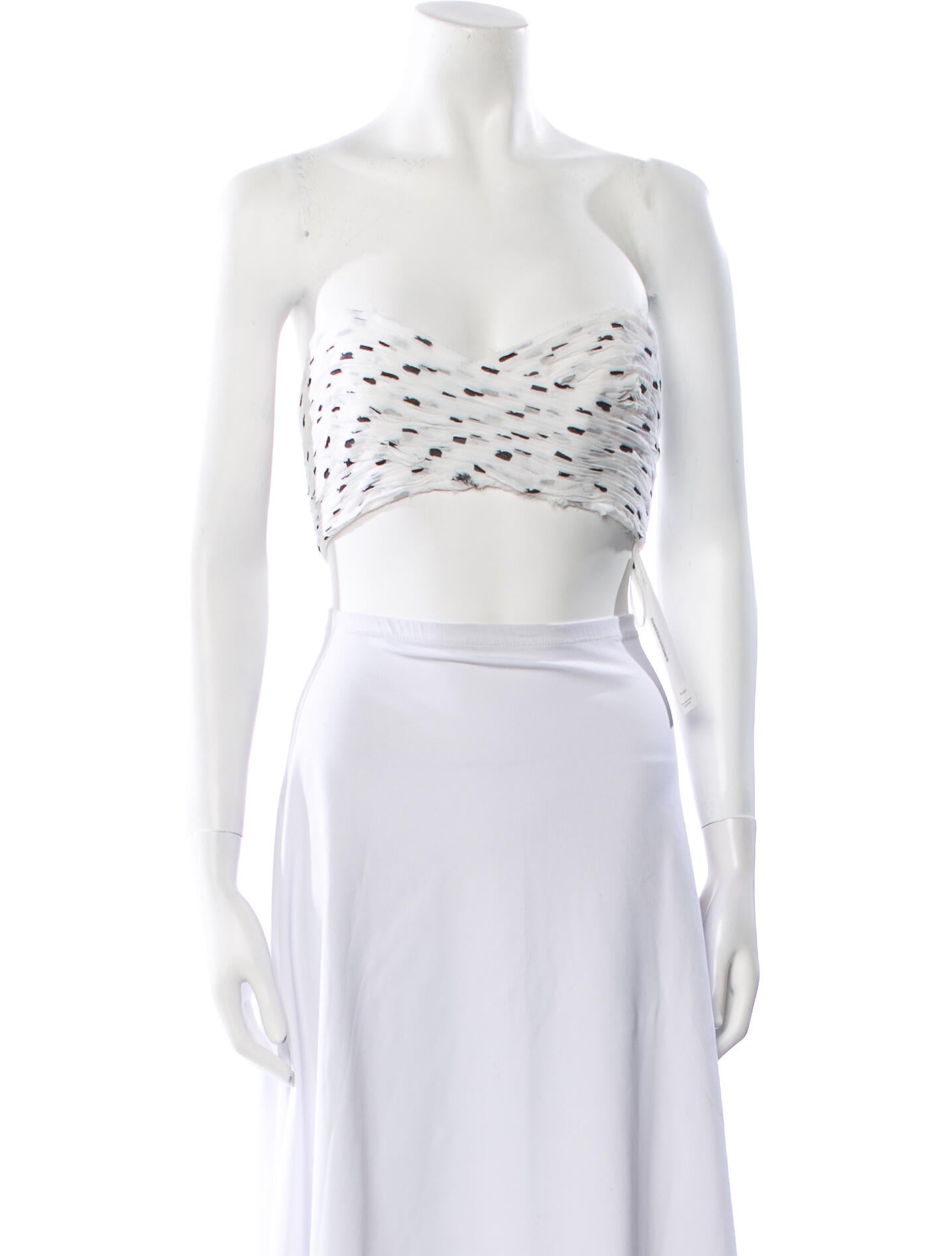 Retrofête Printed Strapless Crop Top