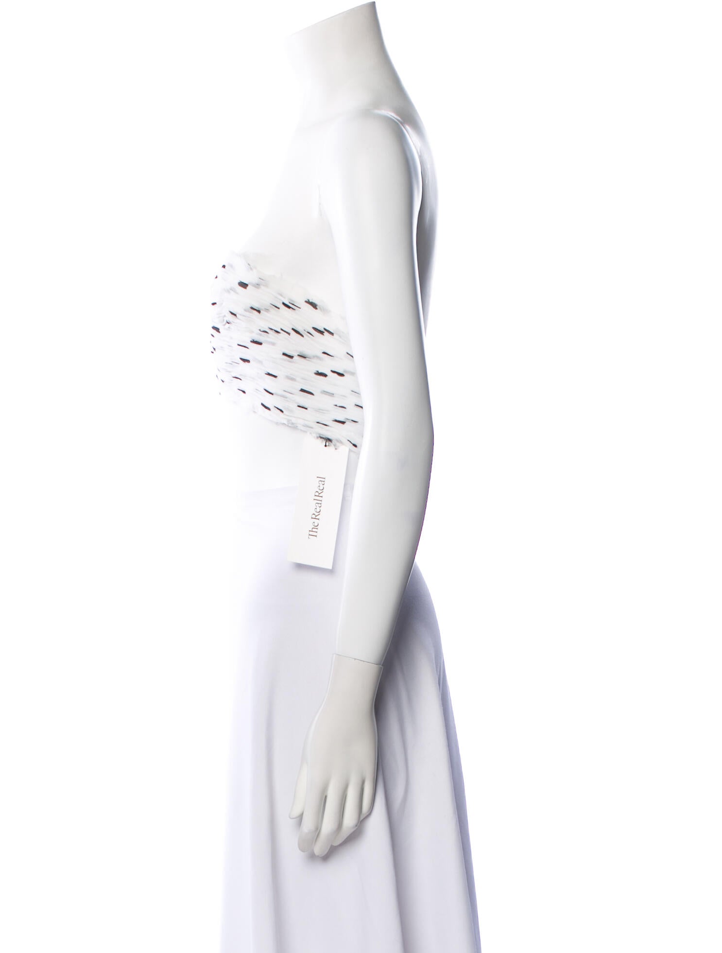 Retrofête Printed Strapless Crop Top