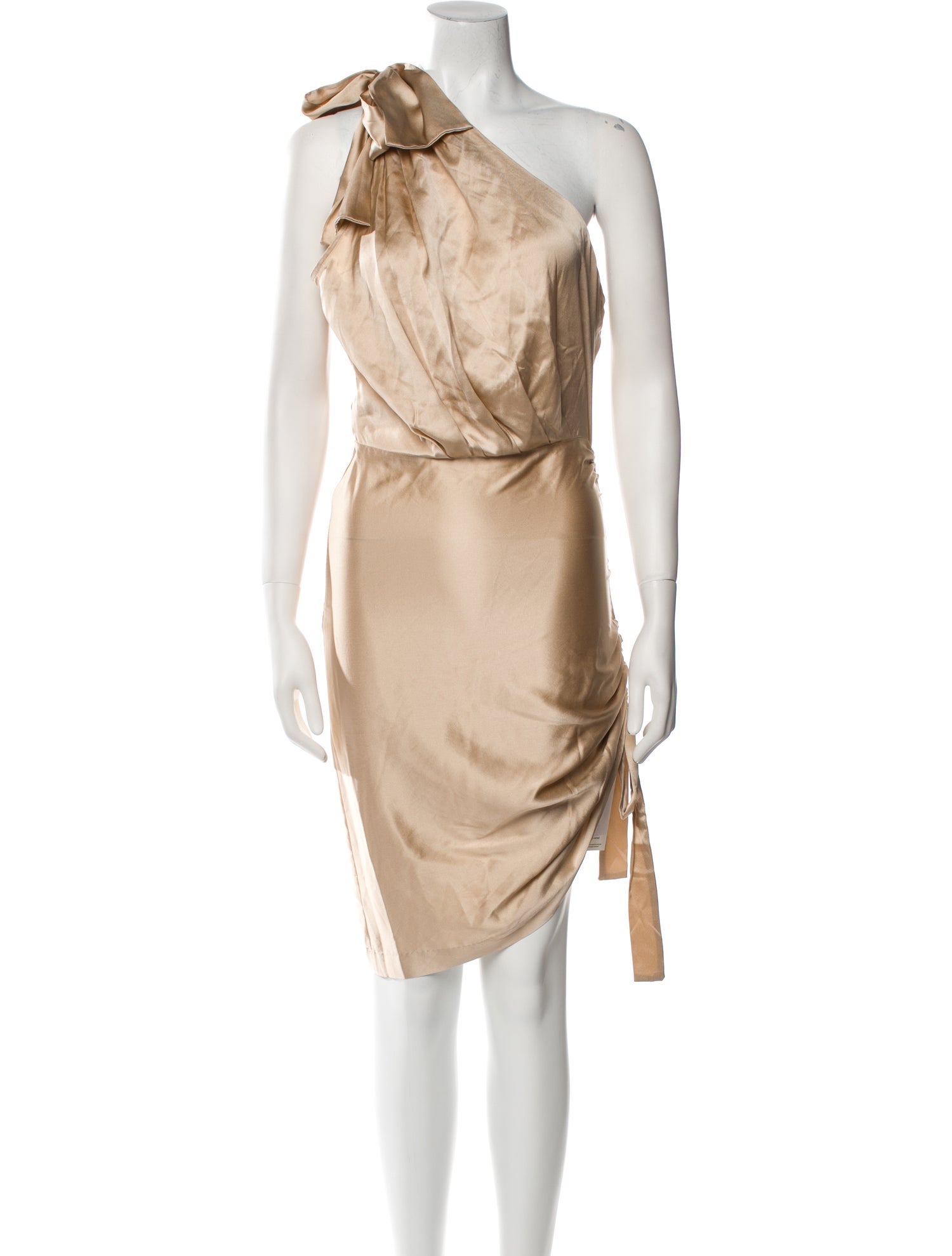 Retrofête Silk Knee-Length Dress