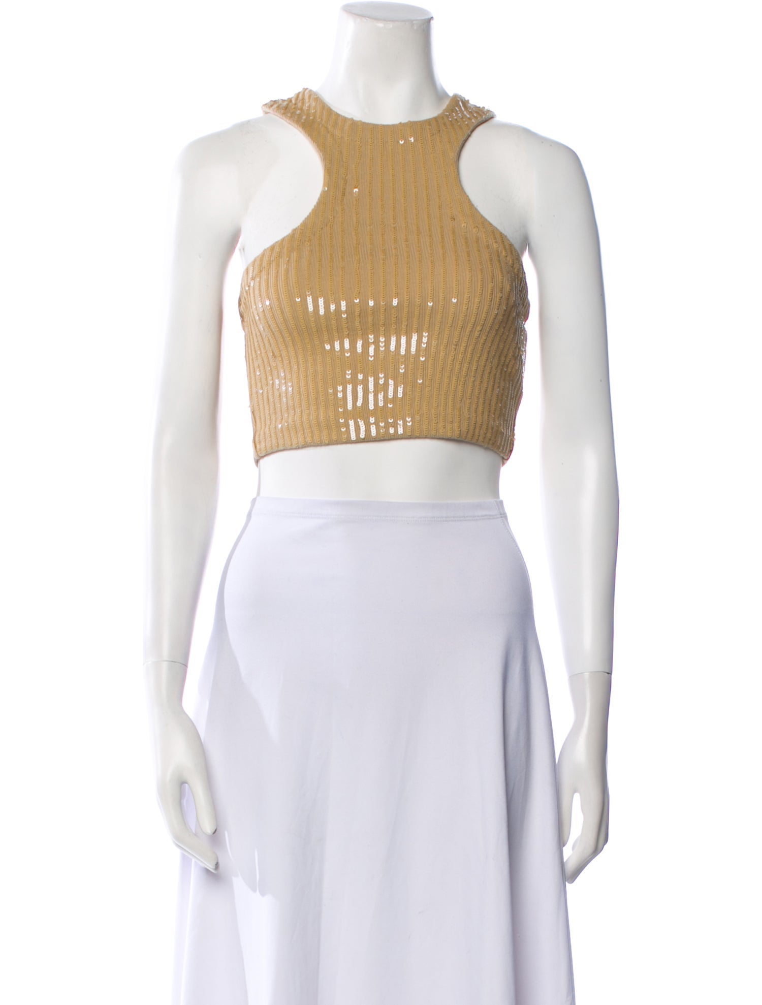 Retrofête Crew Neck Sleeveless Crop Top