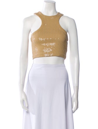 Retrofête Crew Neck Sleeveless Crop Top