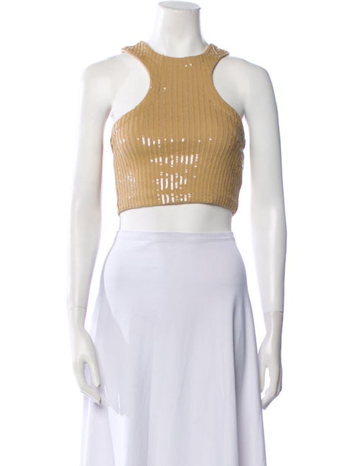 Retrofête Crew Neck Sleeveless Crop Top
